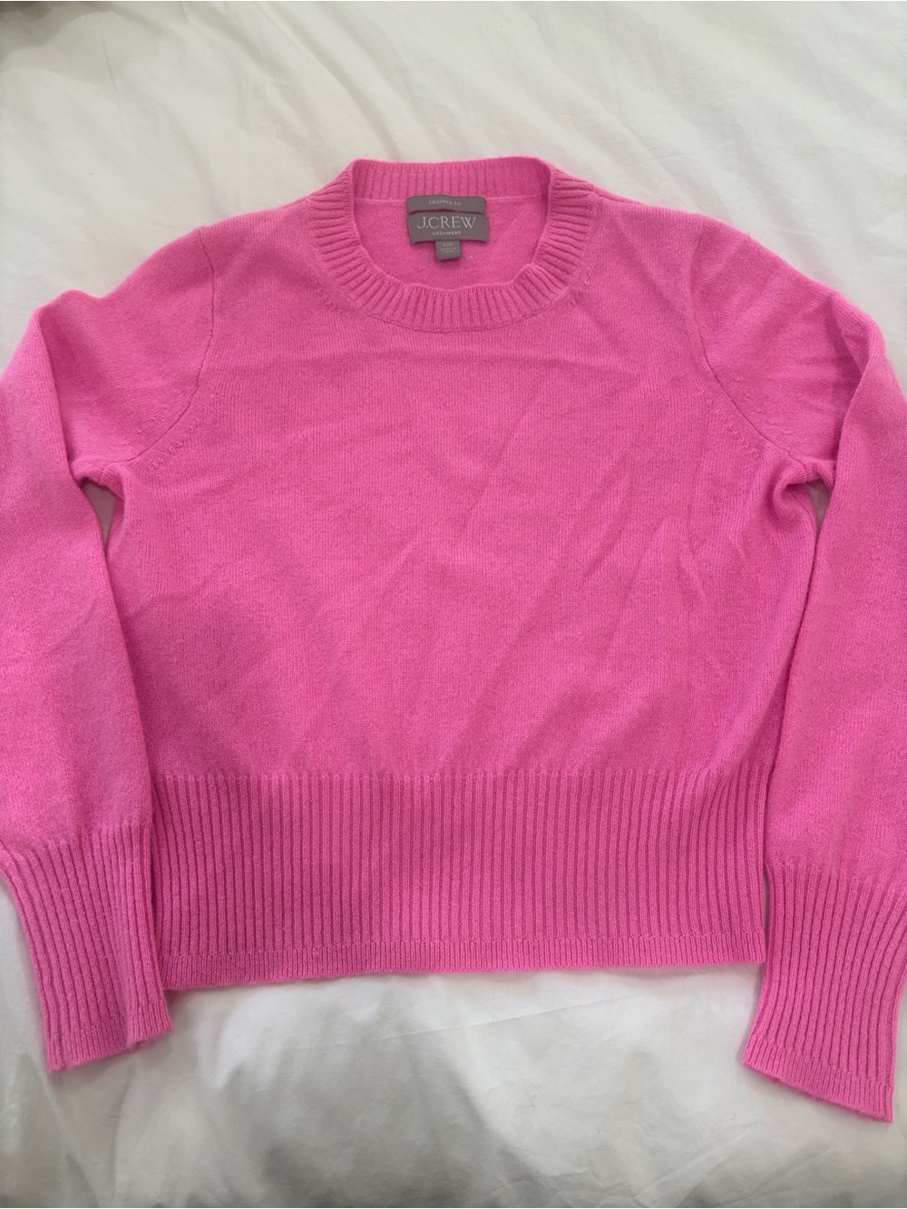 J.Crew Women's Cashmere Crewneck Sweater in Hot Pink